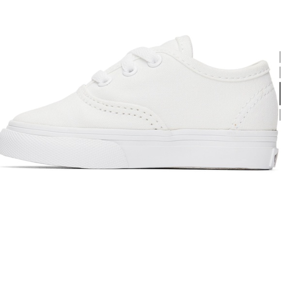 Vans baby white authentic sneakers - size toddler 4.5 - Picture 2 of 8